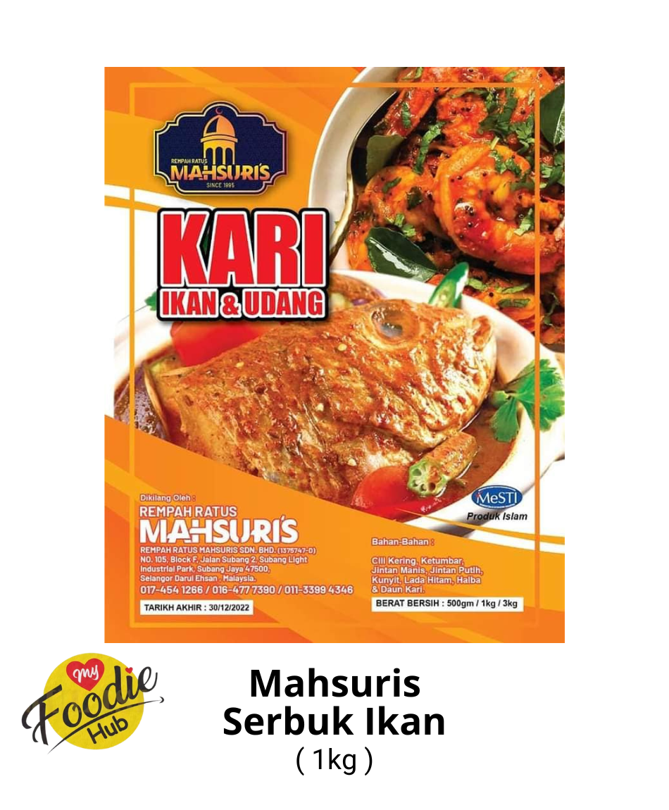 MAHSURIS SERBUK KARI IKAN 1KG ( 1X15 PKT )